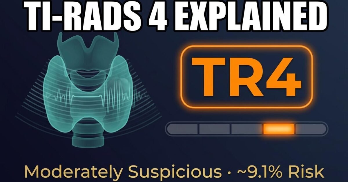 TI-RADS 4 TR4 moderately suspicious thyroid nodule explained