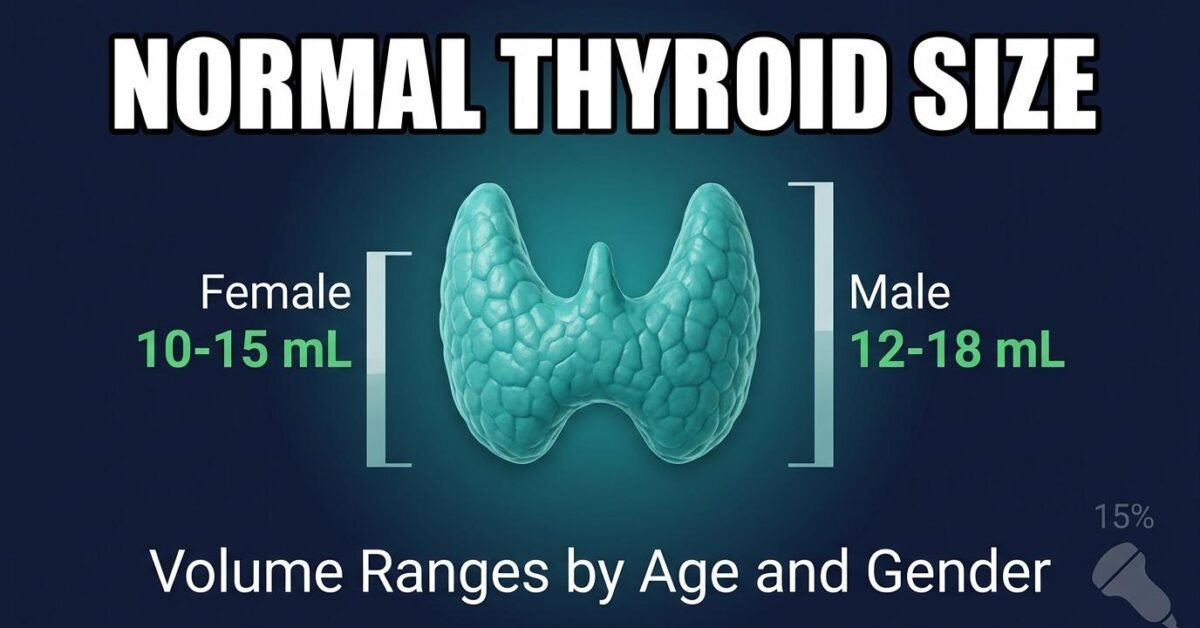 How to measure thyroid volume on ultrasound showing probe placement and sagittal transverse views