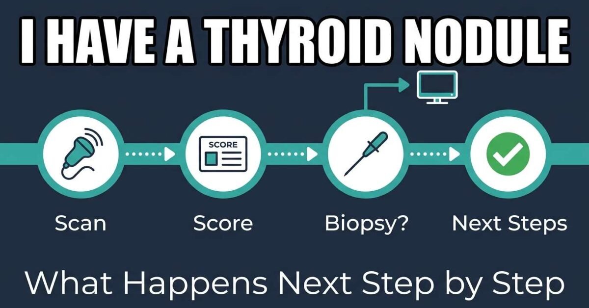 I have a thyroid nodule what next showing the step by step pathway from scan to score to biopsy to next steps